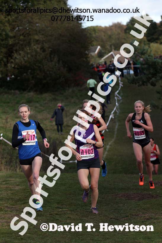 Senior women, 2016 National Cross Country Relays, Berry Hill Park, Mansfield. Photo: David T. Hewitson/Sports for All Pics